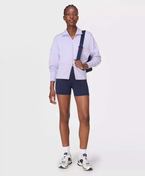 After Class Vest met Rits Lilapaars - Sweaty Betty Vesten