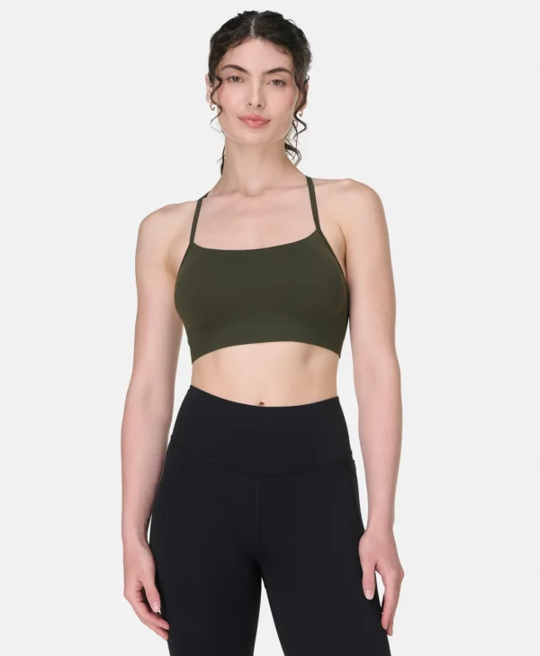 Spirit Restored Yoga Bra Olijfgroen - Sweaty Betty Sport-bh