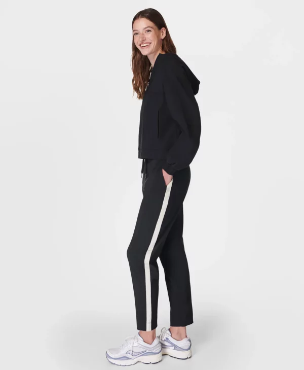 Explorer Broek 27" met Zijstreep Zwart