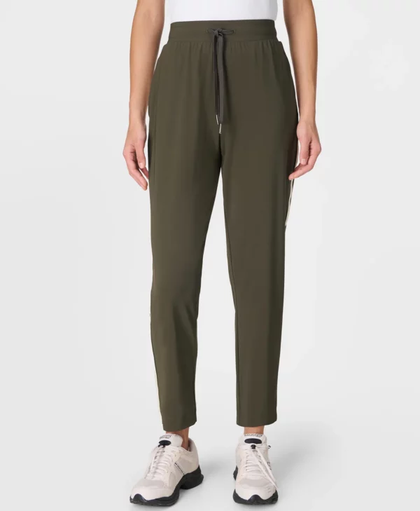 Explorer Broek 27" met Zijstreep Olijfgroen