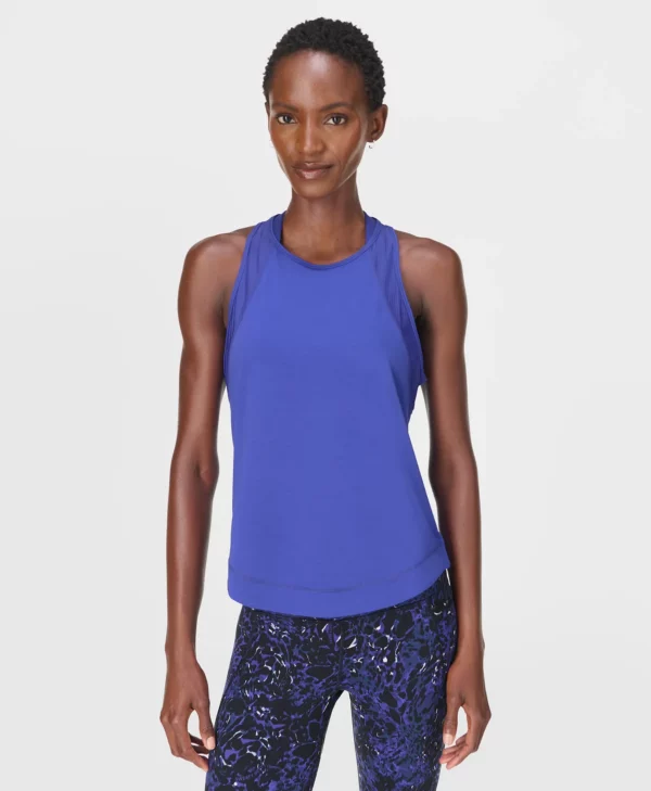 Breathe Easy Mesh Run Tank Top Koningsblauw