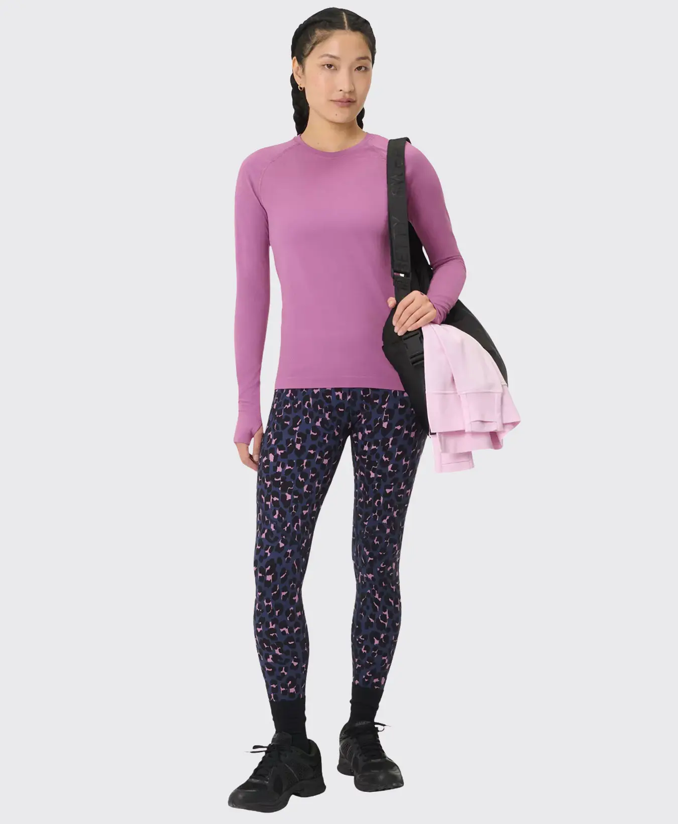 Athlete Seamless Long Sleeve Top Dieppaars