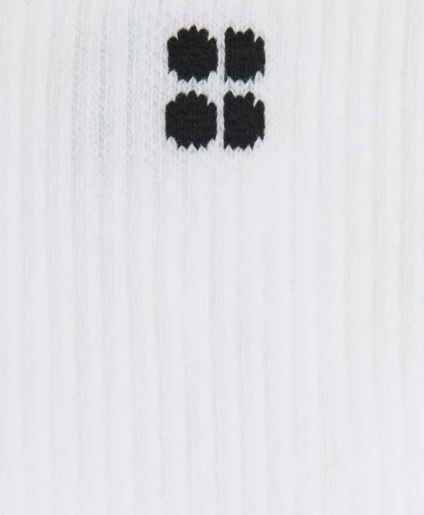 Pilates Crew Gripper Sock 2 Pack Wit zwart