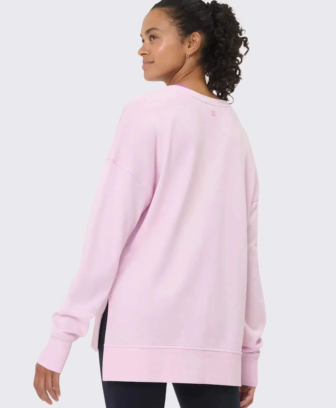 After Class Longline Sweatshirt Pastelroze