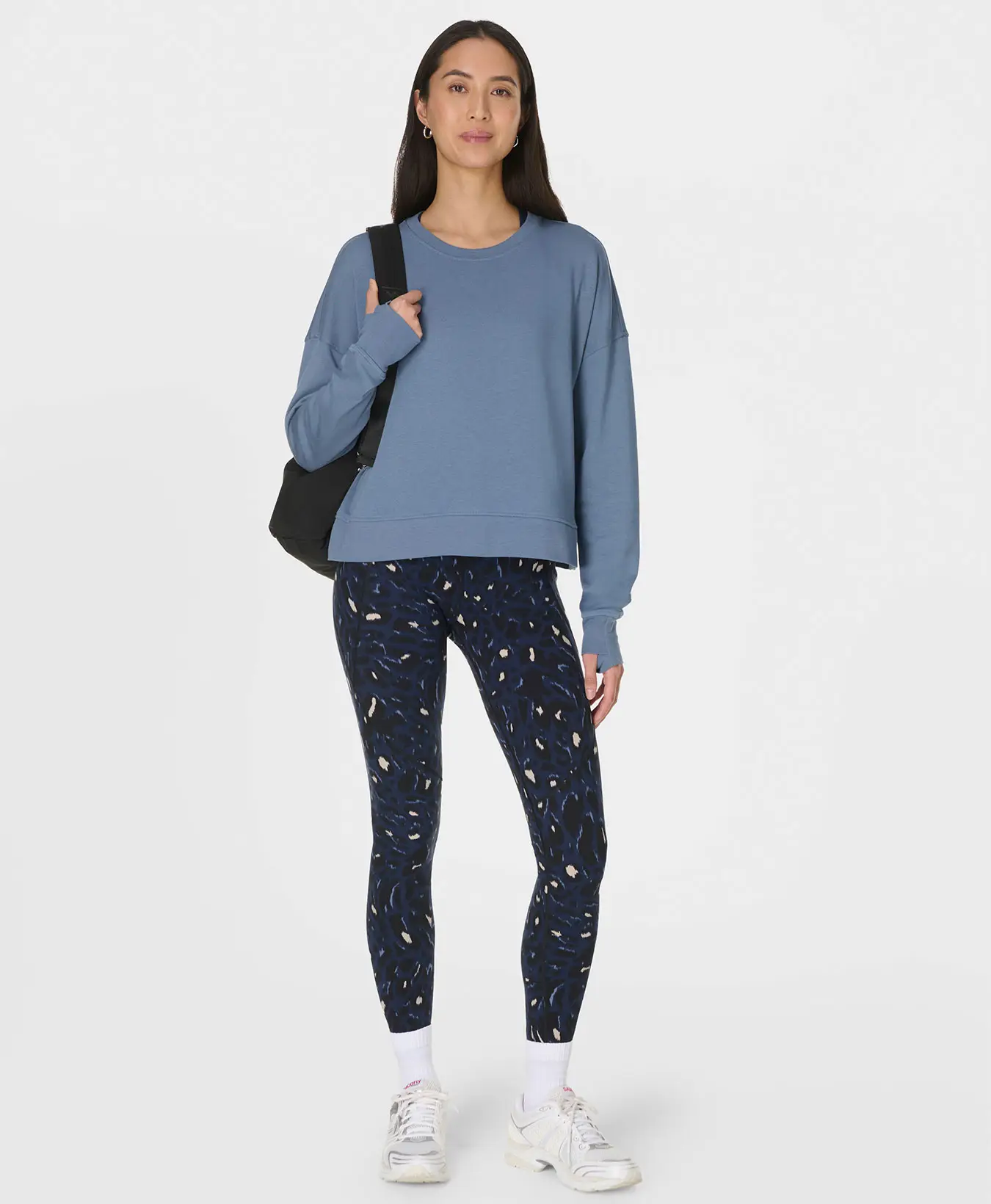 After Class Crop Sweatshirt Luxe Blue
