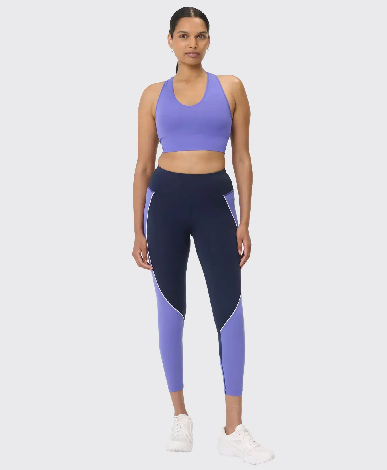 Power 7/8 Colourblock Workout Leggings Marineblauw Aurablauw