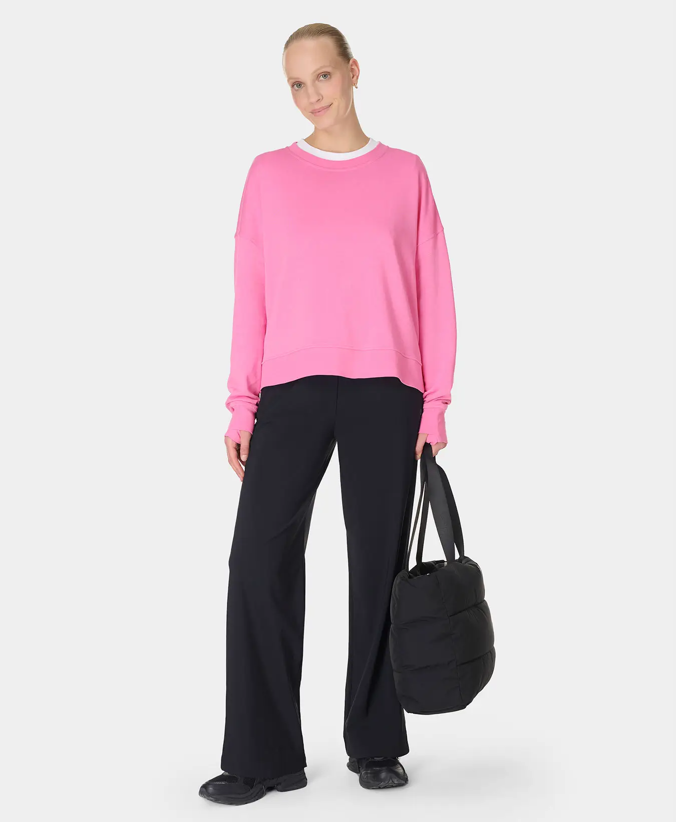 After Class Crop Sweatshirt Guava Pink