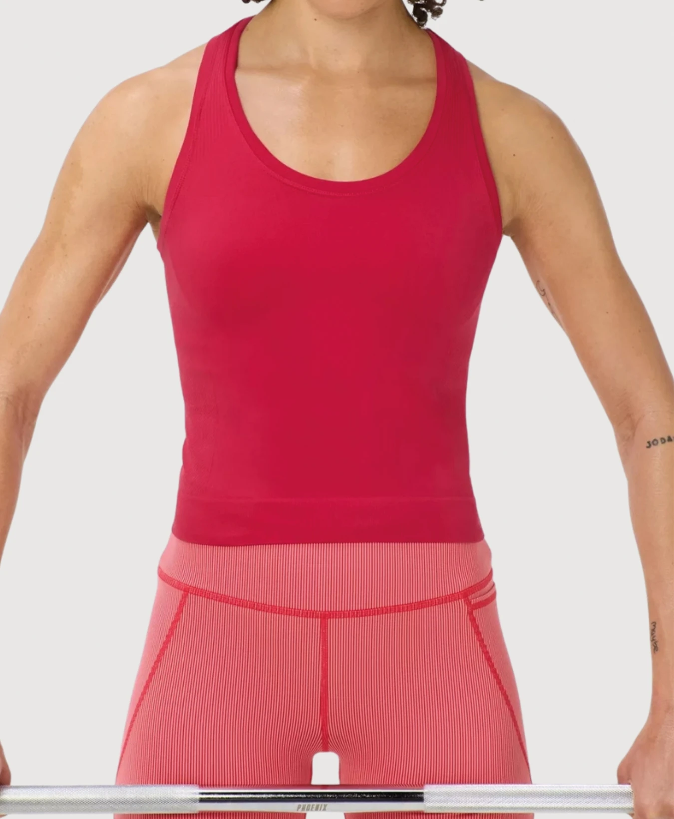 Athlete Crop Seamless Workout Tank Top Crimson Red