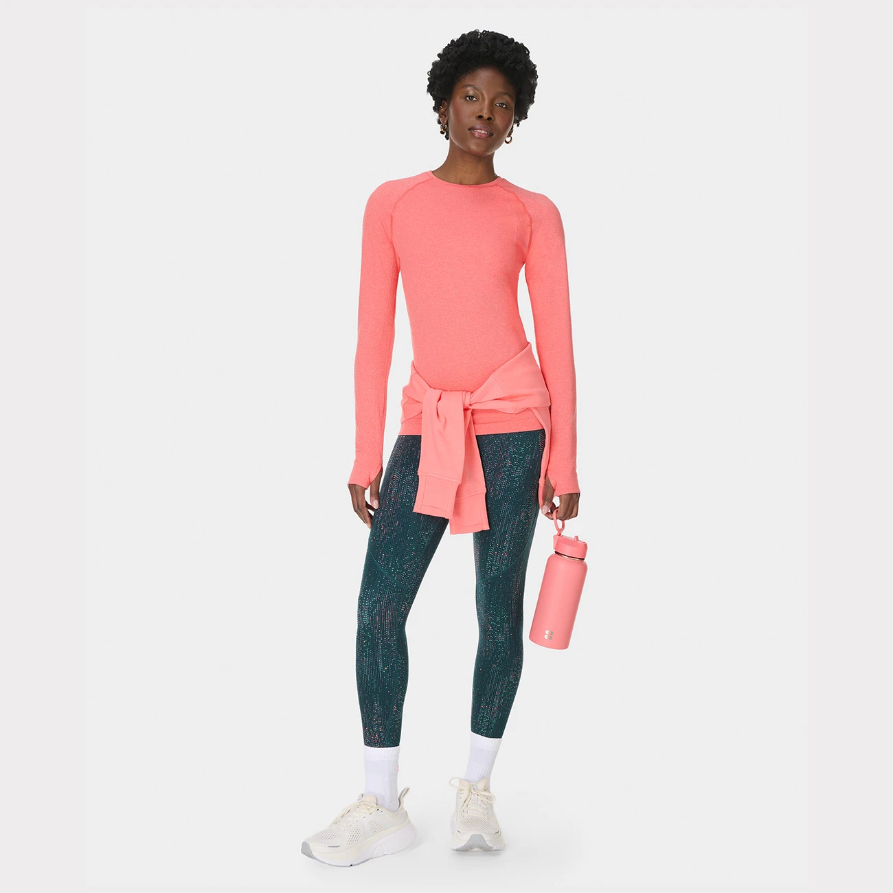 Athlete Seamless Long Sleeve Top ApricotOrange MelonPink Marl